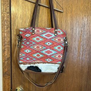 Myra Bag with Cow Hide